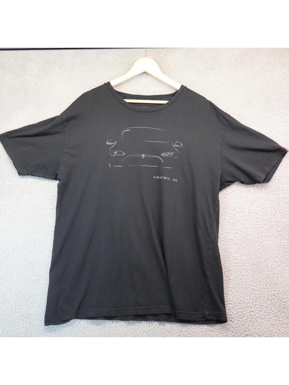 Tesla Motors Model S T-Shirt 2XL Black Elon Musk XXL Rare